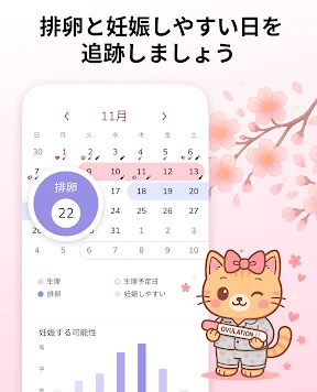 生理カレンダー -月経周期トラッカー screenshot