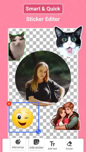 簡単ステッカーメーカー：写真編集 screenshot