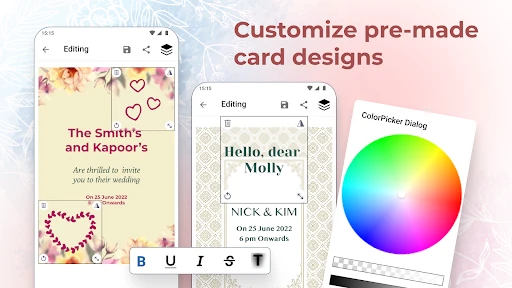 結婚式の招待カードメーカー screenshot
