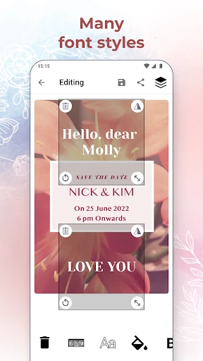結婚式の招待カードメーカー screenshot