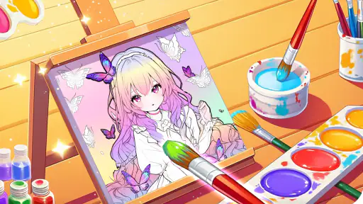 色塗り絵：イラストお絵描きぬりえパズルASMRゲーム screenshot
