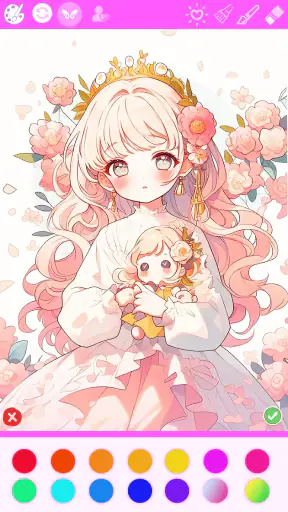 色塗り絵：イラストお絵描きぬりえパズルASMRゲーム screenshot