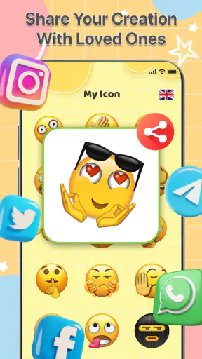 面白い絵文字メーカー screenshot