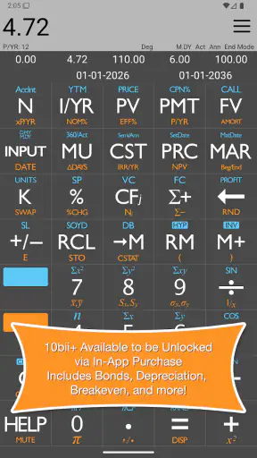 10bii Financial Calculator screenshot