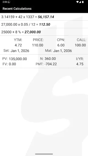 10bii Financial Calculator screenshot