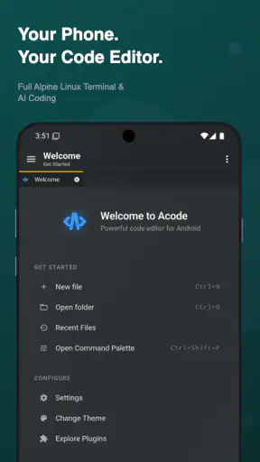 Acode — Terminal & AI Coding screenshot
