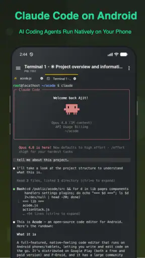 Acode — Terminal & AI Coding screenshot