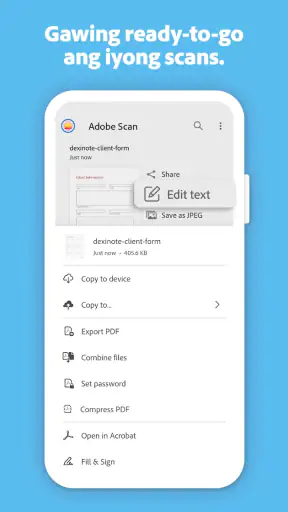 Adobe Scan: PDF Scanner, OCR screenshot