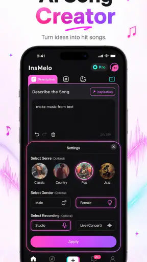 AI Song & Cover Music・InsMelo screenshot