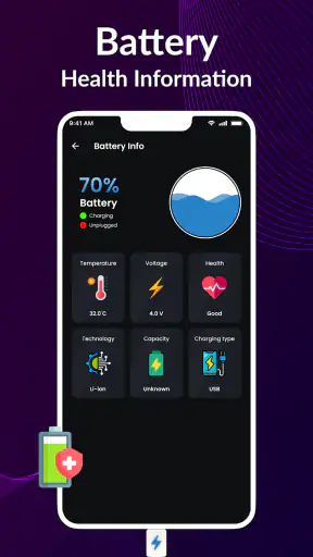 Animation Pagc charge, Baterya screenshot