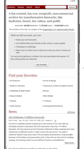 AO3 Reader - Unofficial screenshot