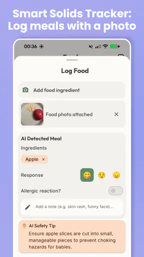 Baby Food Tracker & BLW: Avo screenshot