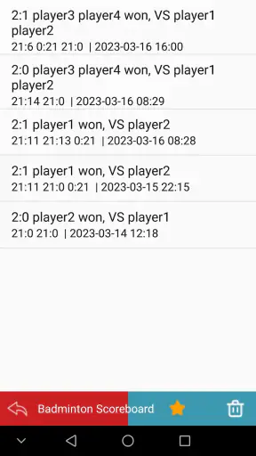 Badminton Scoreboard screenshot