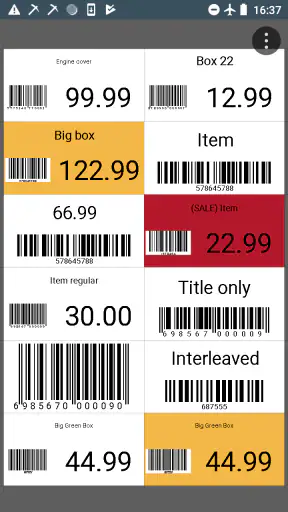 Barcode Generator - labels PDF screenshot