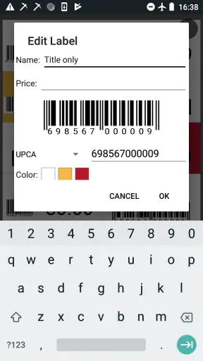 Barcode Generator - labels PDF screenshot