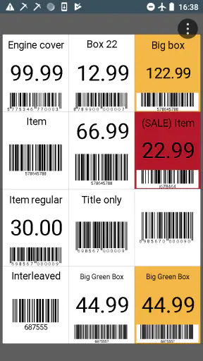 Barcode Generator - labels PDF screenshot