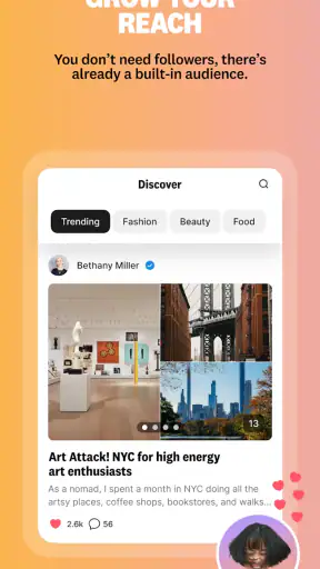 Benable: for influencers & all screenshot