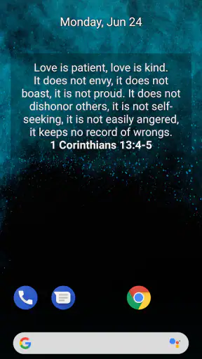 Bible verse of the day screenshot