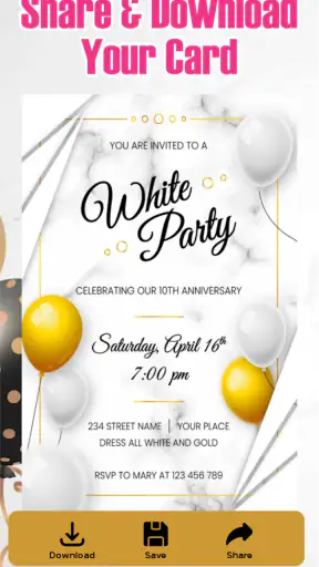Birthday Invitation Card Maker screenshot