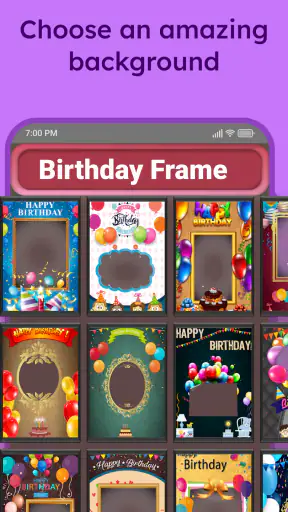 Birthday Photo Frame Maker screenshot