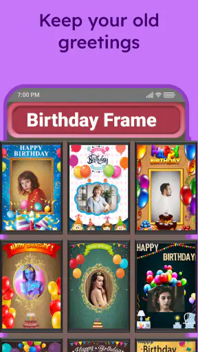 Birthday Photo Frame Maker screenshot