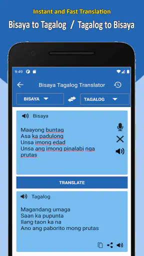 Bisaya to Tagalog Translator screenshot
