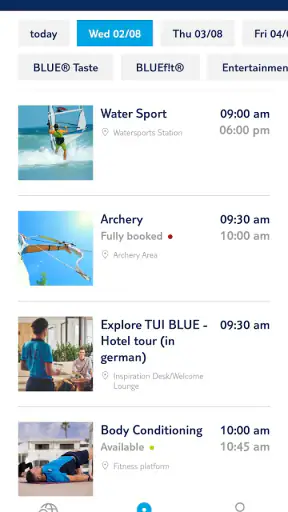 BLUE App screenshot