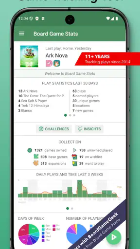 Board Game Stats screenshot