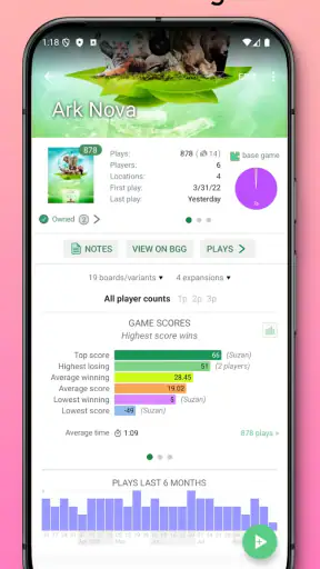 Board Game Stats screenshot