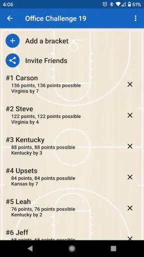 Bracket Tracker screenshot