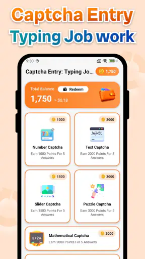 Captcha Entry - Typing Job screenshot