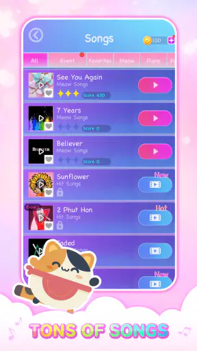 Cat Cute Tiles: Piano Games screenshot