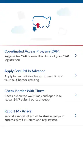 CBP Link screenshot
