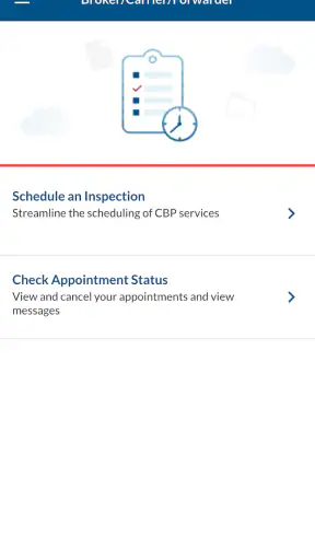 CBP Link screenshot