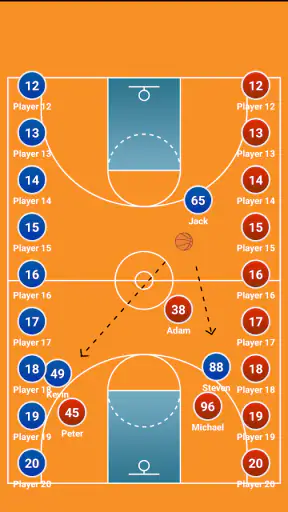 Coach Tactic Board: Basketball screenshot