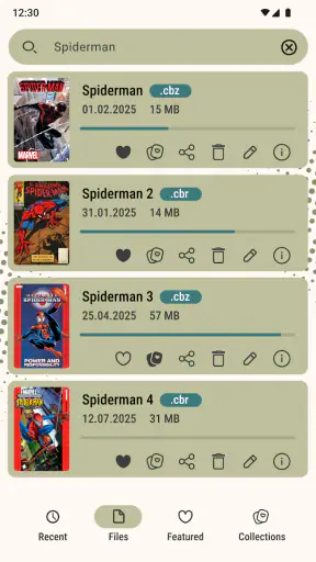 Comic Book Reader (cbz/cbr) screenshot