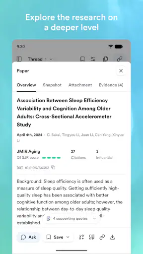 Consensus: AI for Research screenshot