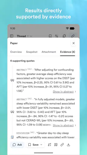 Consensus: AI for Research screenshot