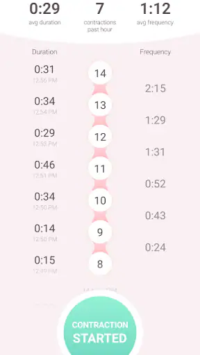 Contraction Timer & Counter 9m screenshot