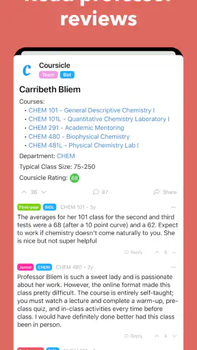 Coursicle screenshot