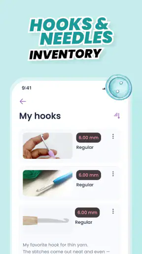 Crochet row counter & patterns screenshot