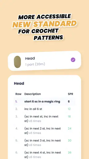 Crochet row counter & patterns screenshot