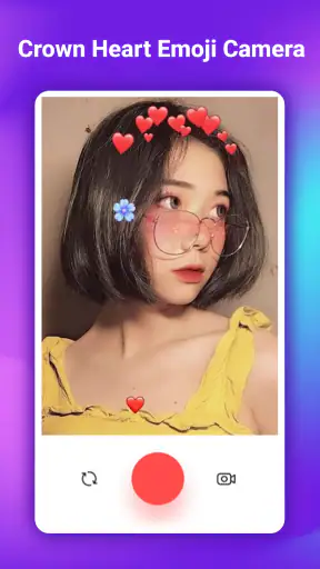 Crown Heart Emoji Camera screenshot