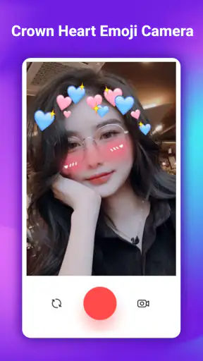 Crown Heart Emoji Camera screenshot