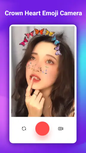 Crown Heart Emoji Camera screenshot