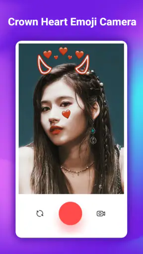 Crown Heart Emoji Camera screenshot