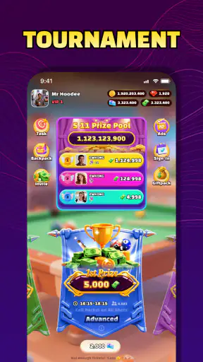 CueGo: 8 ball pool peak match screenshot