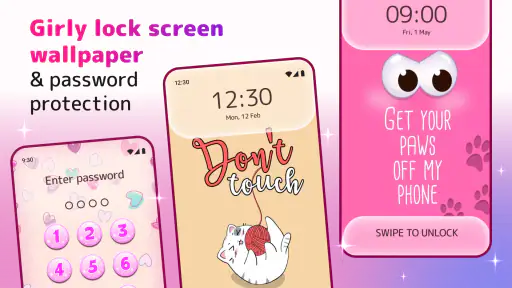 Cute Lock Screen & Wallpapers screenshot