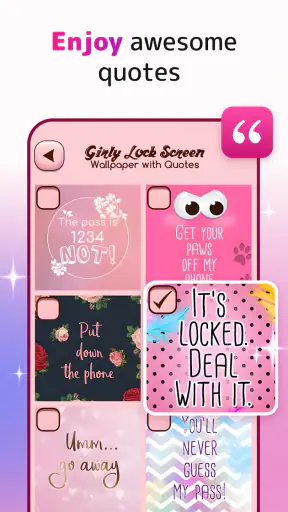 Cute Lock Screen & Wallpapers screenshot