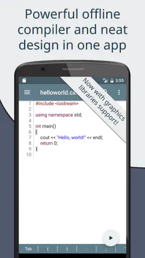 Cxxdroid - C/C++ compiler IDE screenshot